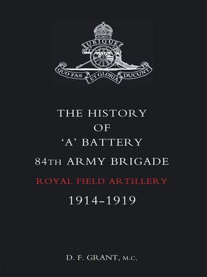 cover image of The History of 'A' Battery 84th Army Brigade R.F.A.